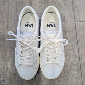 Madewell MWL Sidewalk Low Top Women's Cream Sneakers | 7.5